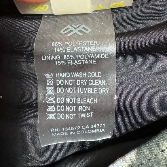 PILYQ Womens Bikini Purple/Pink/Black Leopard Print bandeau twist top S Bottom M - Picture 6 of 12